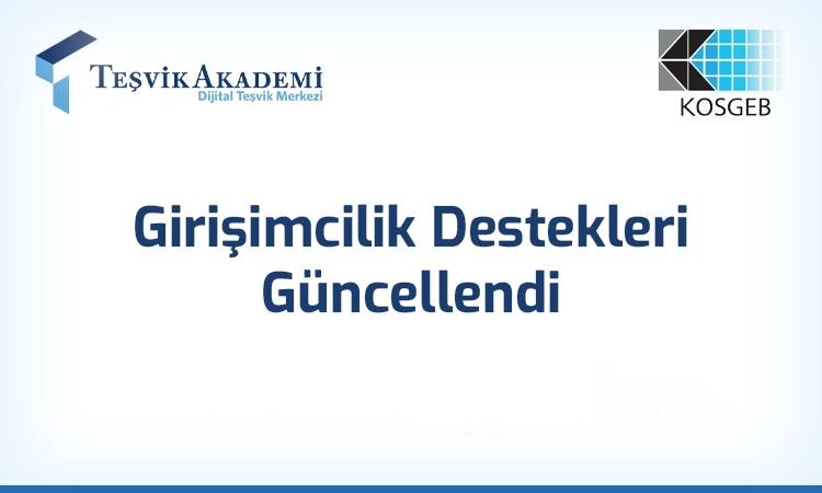 Girişimcilik Destekleri Güncellendi